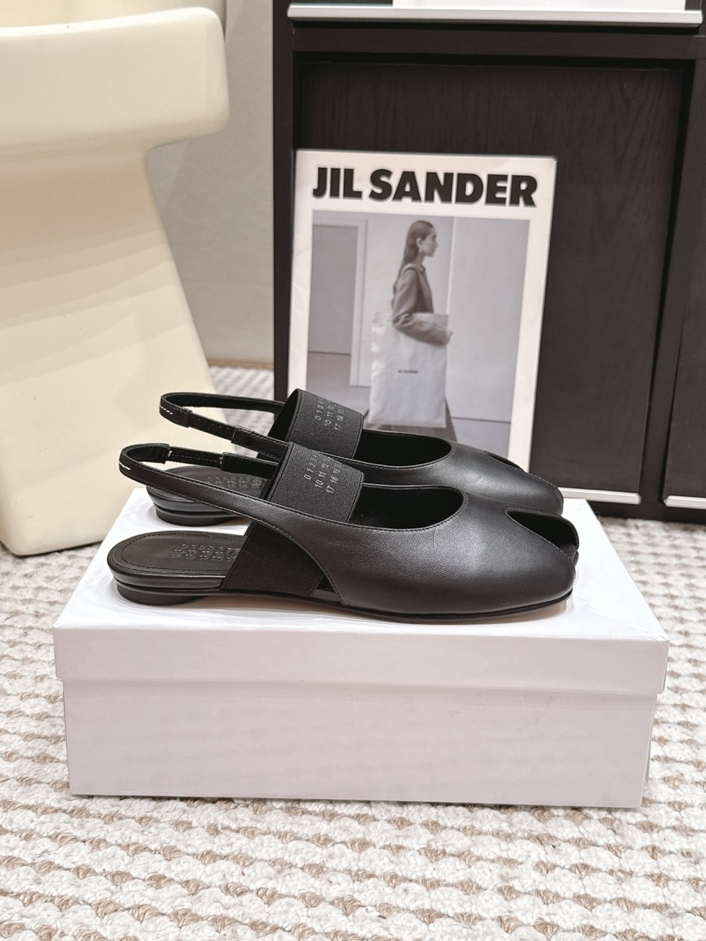 Maison Martin Margiela Black Leather Tabi Slingback Mules - Picture 2 of 9